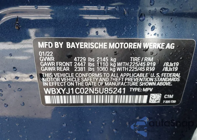 WBXYJ1C02N5U85241: 41965012