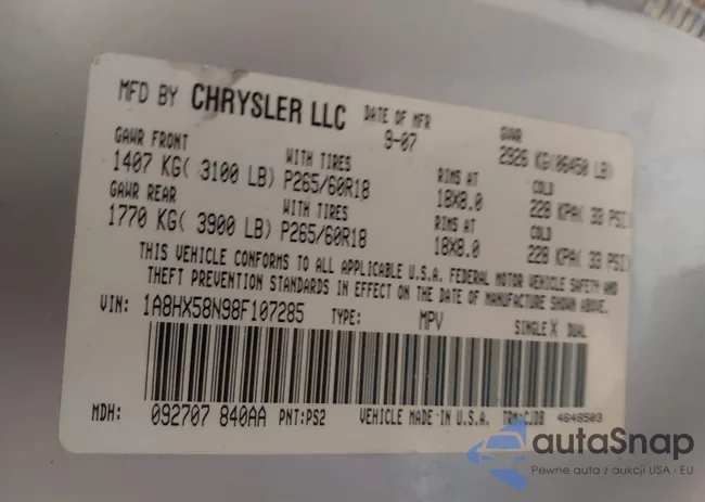 1A8HX58N98F107285: 41965453