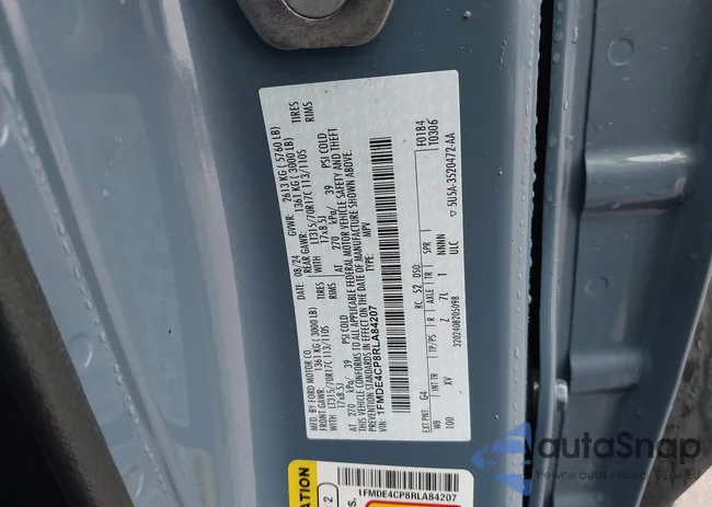 1FMDE4CP8RLA84207: 41965537