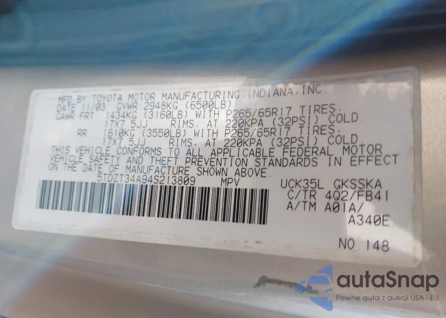 5TDZT34A94S213809: 41964658