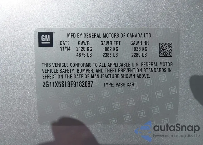 2G11X5SL8F9182087: 41964739