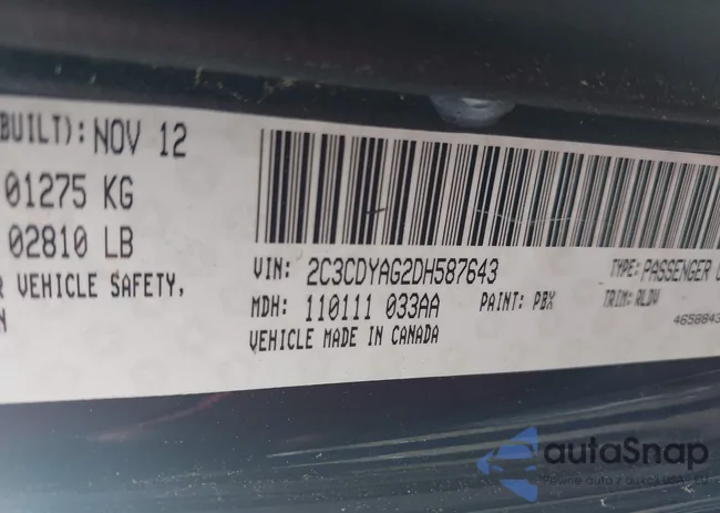 2C3CDYAG2DH587643: 41964792