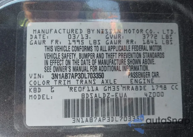 3N1AB7AP3DL703350: 41966081