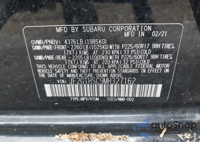 JF2GTHSC9MH327162: 41966168