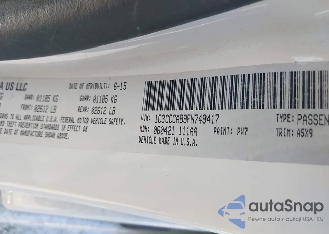 1C3CCCAB9FN749417: 41966192