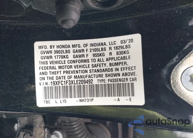 19XFC1F3XLE209492: 41966292