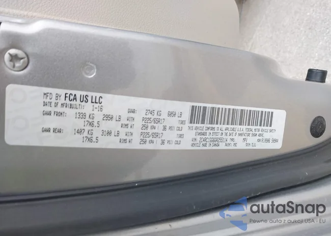 2C4RC1GG6GR255114: 41966443