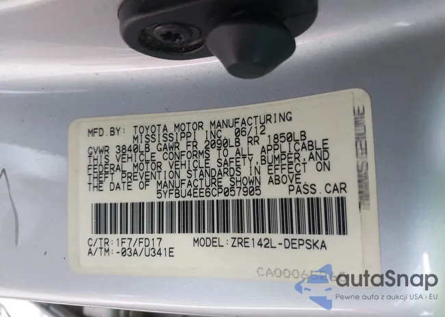 5YFBU4EE6CP057905: 41965733