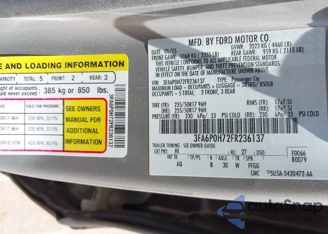 3FA6P0H72FR236137: 41965757