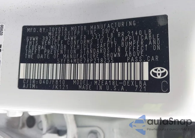 5YFB4MDE7RP218255: 41967077