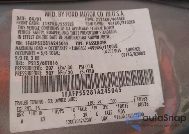 1FAFP55281A245045: 41967351