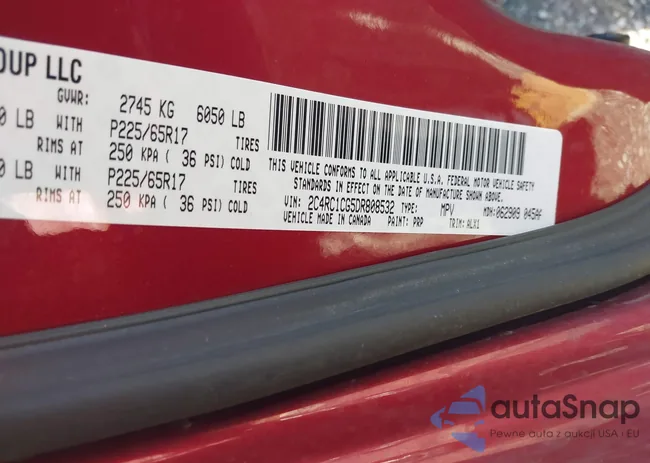 2C4RC1CG5DR808532: 41966679