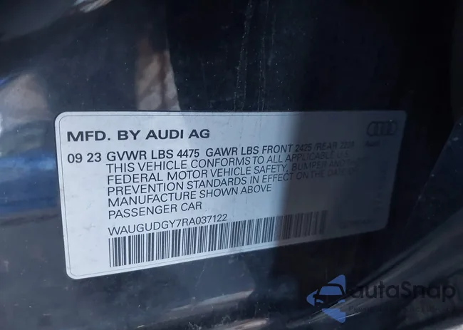 WAUGUDGY7RA037122: 41968112