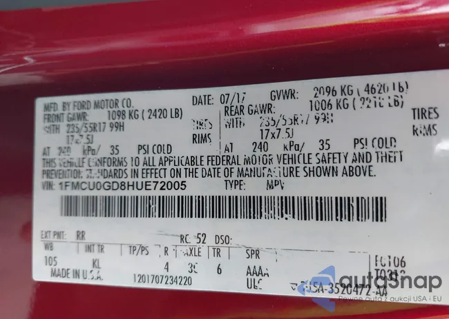 1FMCU0GD8HUE72005: 41968232