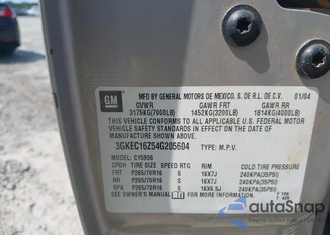 3GKEC16Z54G205604: 41968370