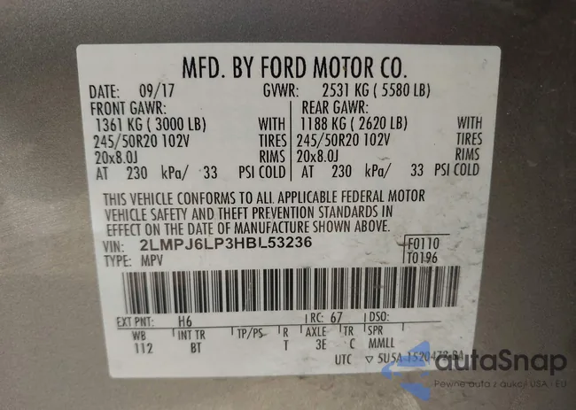 2LMPJ6LP3HBL53236: 41967722