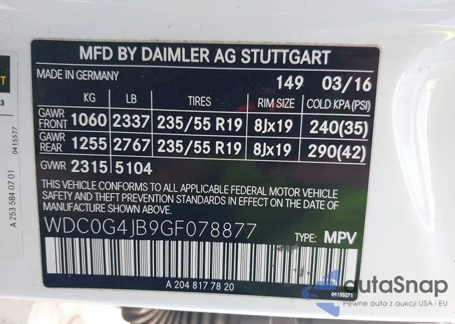 WDC0G4JB9GF078877: 41969228