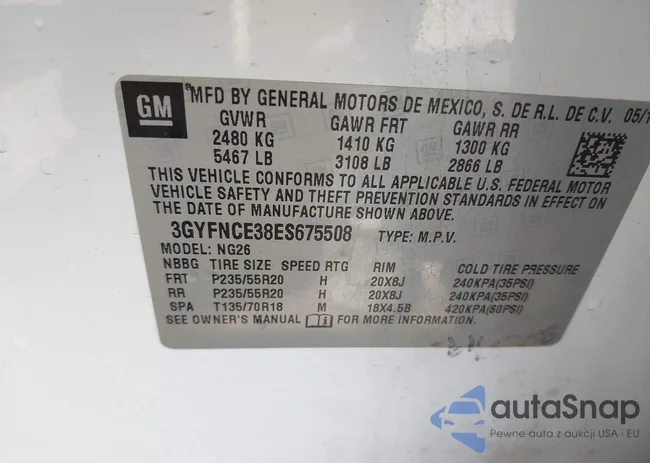 3GYFNCE38ES675508: 41969292