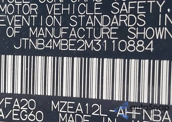 JTNB4MBE2M3110884: 41969304