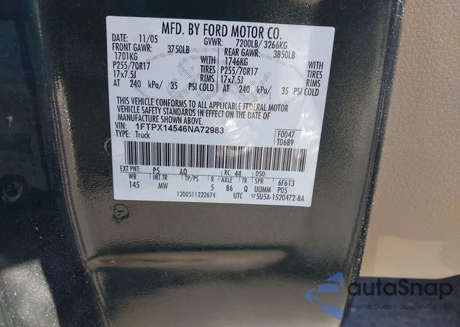 1FTPX14546NA72983: 41970067