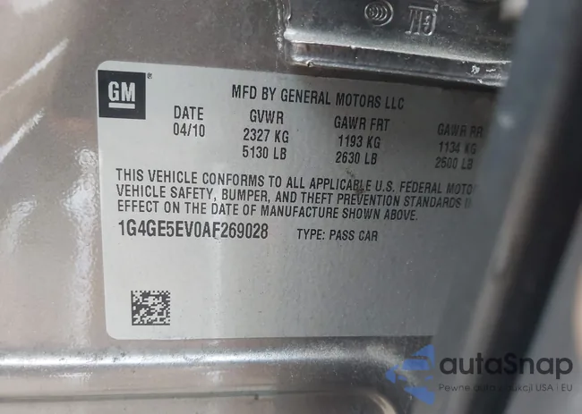 1G4GE5EV0AF269028: 41970346