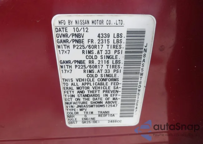 JN8AS5MT8DW512547: 41970436