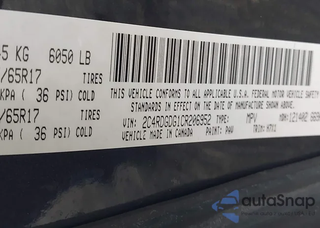 2C4RDGDG1CR206952: 41970997