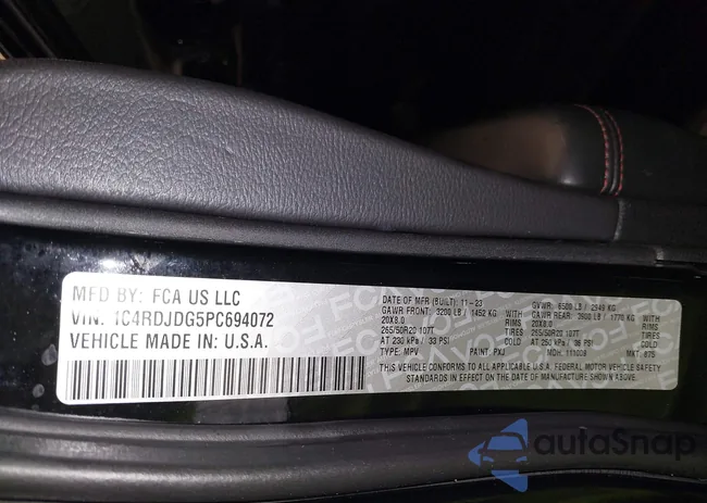 1C4RDJDG5PC694072: 41971479