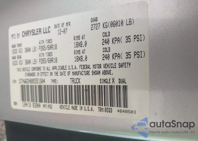 1D7HW62N88S551604: 41970878