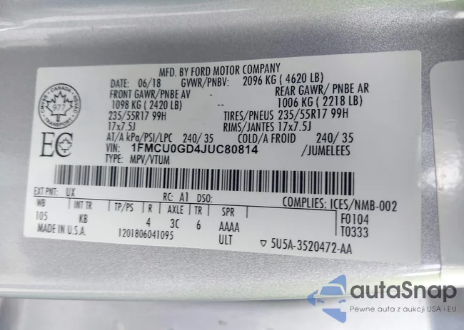 1FMCU0GD4JUC80814: 41971960