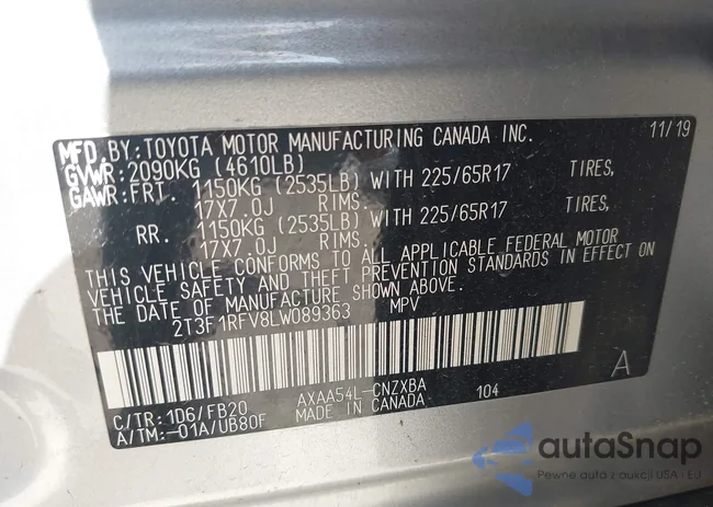 2T3F1RFV8LW089363: 41972361