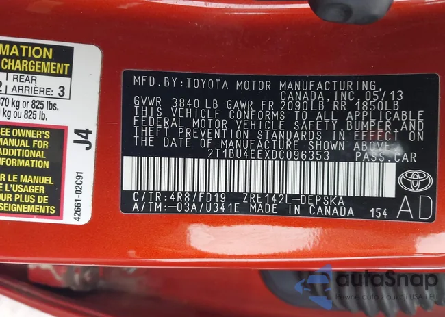 2T1BU4EEXDC096353: 41971557