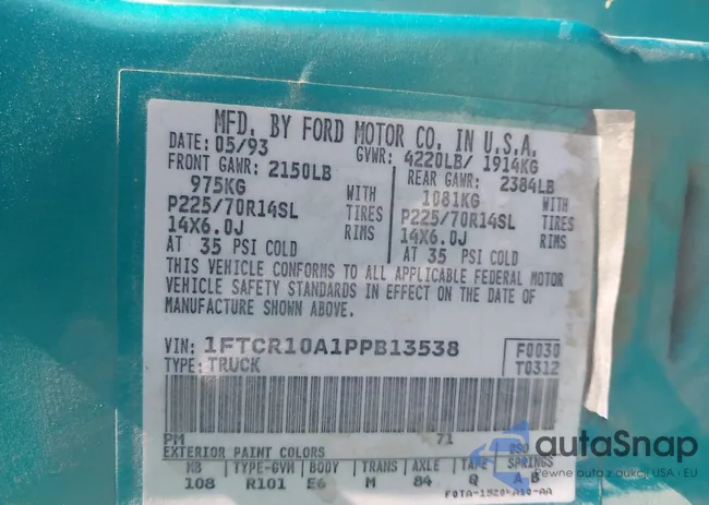 1FTCR10A1PPB13538: 41973153