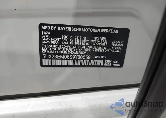 5UX23EM06S9Y80559: 41972899