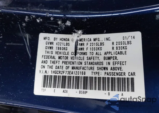 1HGCR2F73EA120168: 41975433