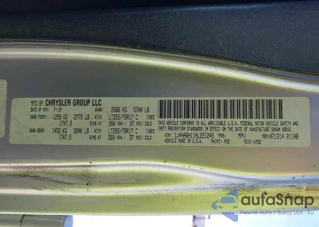 1J4HA6H11AL221245: 41976052