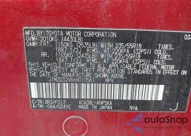 JTMZD32V666010561: 41976148