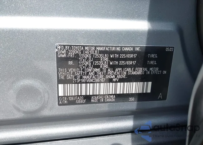 2T3P1RFV6NC286167: 41975783