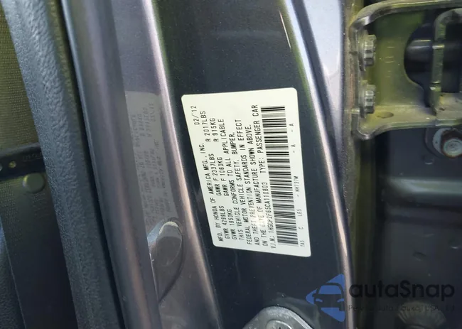 1HGCP2F65CA110803: 41976934