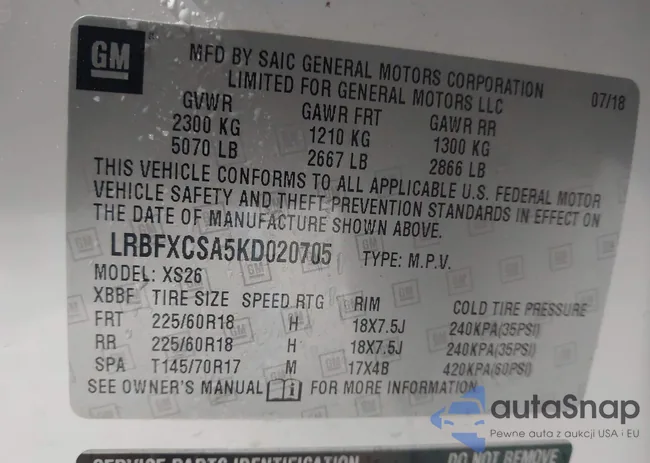 LRBFXCSA5KD020705: 41976953