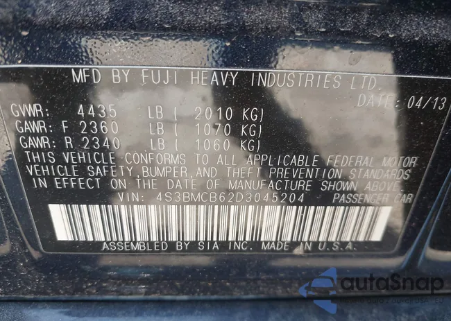 4S3BMCB62D3045204: 41976728