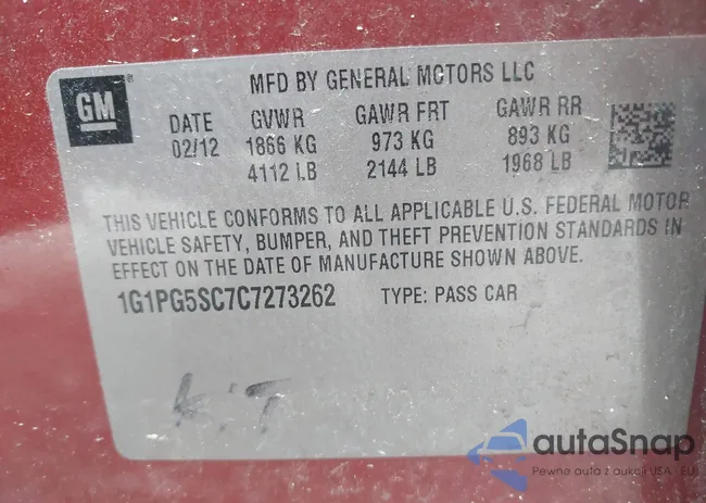 1G1PG5SC7C7273262: 41977963