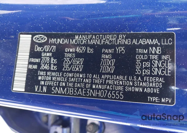 5NMJB3AE3NH076555: 41978126