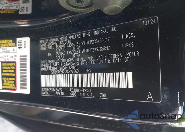 5TDYRKEC3SS226363: 41978140