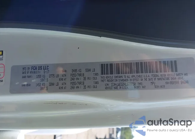 1C4HJWEG2HL677750: 41978205