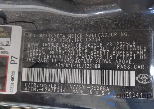 4T1BD1FK4EU126188: 41978299