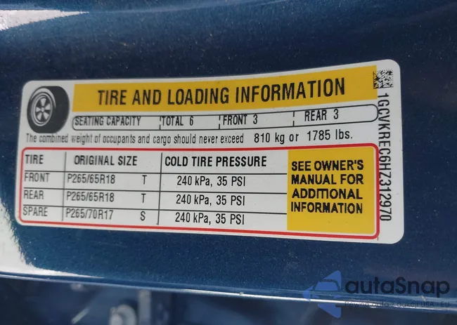 1GCVKREC6HZ312970: 41978950