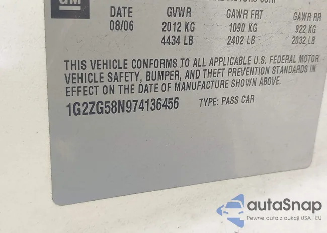 1G2ZG58N974136456: 41978834