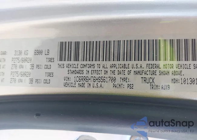 1C6RR6HT6HS561700: 41978895