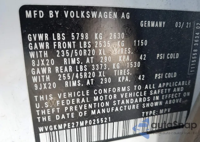 WVGKMPE27MP025521: 41979603